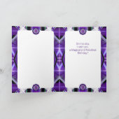 紫W3誕生日カード サンキューカード (内部)