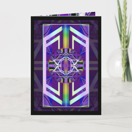 紫W3誕生日カード サンキューカード