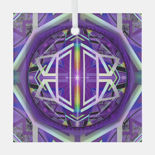 紫W3 ガラスオーナメント (正面)