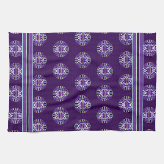 紫W3 キッチンタオル (横)