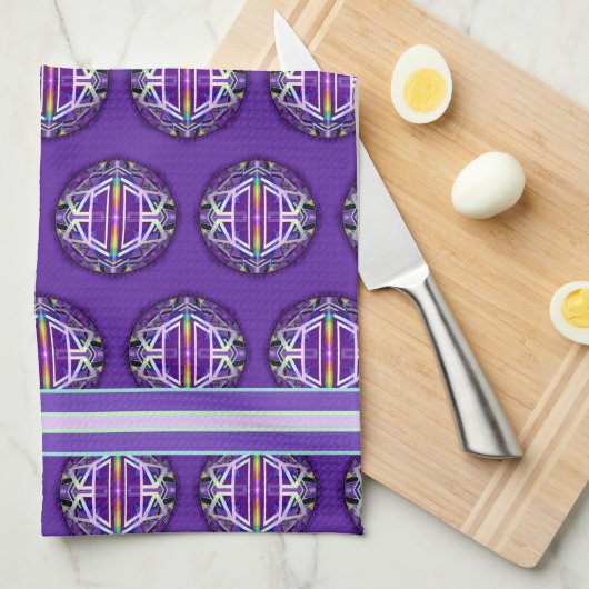 紫W3 キッチンタオル (四つ折り)