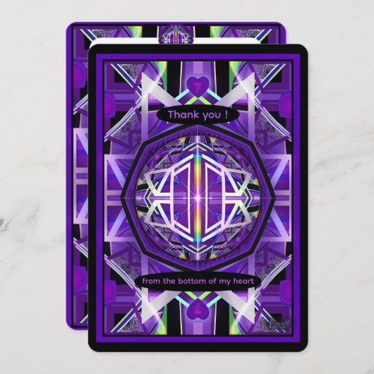 紫W3 サンキューカード (正面/裏面)