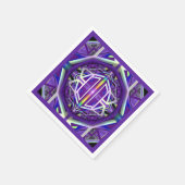 紫W3 スタンダードカクテルナプキン (角)