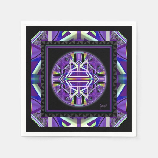 紫W3 スタンダードカクテルナプキン (正面)