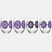 紫W3 ステムなしワイングラス (裏面)