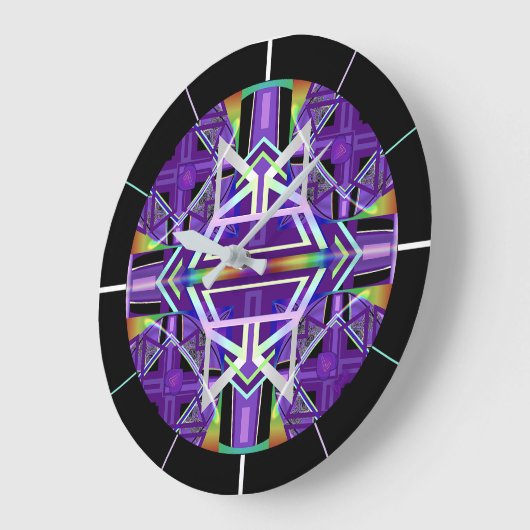 紫W3 ラージ壁時計 (傾斜)