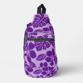 紫x 2のピンクビキニ模様 スリングバッグ (正面)