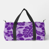 紫x 2のピンクビキニ模様 ダッフルバッグ (正面)