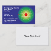 累進的な背景に対する赤い原子 コーリングカード (正面/裏面)