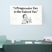 累進税は最も公平な税 横断幕 (トレードショー)