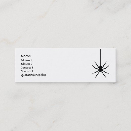 細いくも- スキニー名刺 (正面)