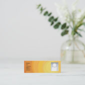 細いオレンジ円の陰- スキニー名刺 (スタンド正面)