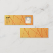 細いオレンジ棒- スキニー名刺 (正面/裏面)