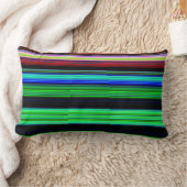 細いカラフルなストライプ - 1 ランバークッション (ブランケット)
