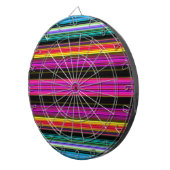 細いカラフルなストライプ - 2 ダーツボード (正面右)