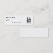 細いカードに会っている石大工 コーリングカード (正面/裏面)