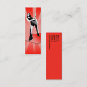 -細いカードハートで踊ること スキニー名刺 (正面/裏面)