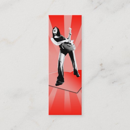 -細いカードハートで踊ること スキニー名刺 (正面)