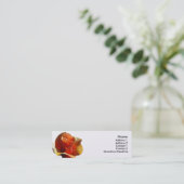 細いカード-オレンジは上がりました スキニー名刺 (スタンド正面)