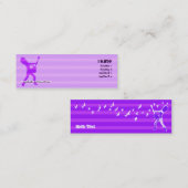 細いギタリストのストライプの紫色- スキニー名刺 (正面/裏面)