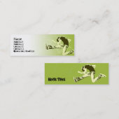 細いギターのジャンプ- スキニー名刺 (正面/裏面)