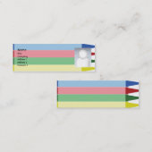 細いクレヨン- スキニー名刺 (正面/裏面)
