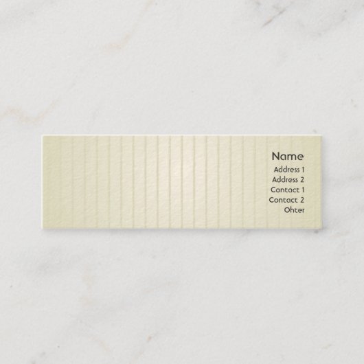 細いグリーン・ライン- スキニー名刺 (正面)