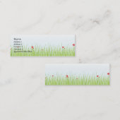 細いケシ分野- スキニー名刺 (正面/裏面)