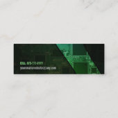 細いコンピュータ・チップの名刺 スキニー名刺 (裏面)