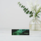 細いコンピュータ・チップの名刺 スキニー名刺 (スタンド正面)