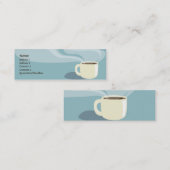 細いコーヒーカップ- スキニー名刺 (正面/裏面)