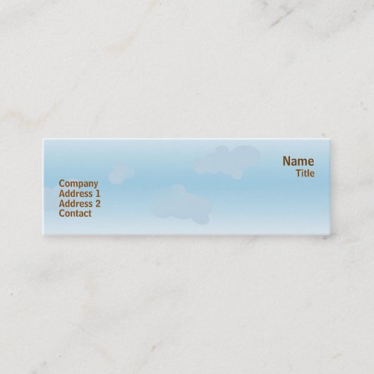 細いシカの天国- スキニー名刺 (正面)