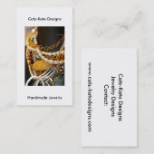 細いジュエリーの名刺 名刺 (正面/裏面)