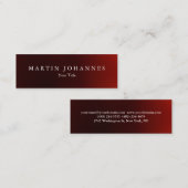 細いスリムダークレッドプロフェッショナル名刺 スキニー名刺 (正面/裏面)