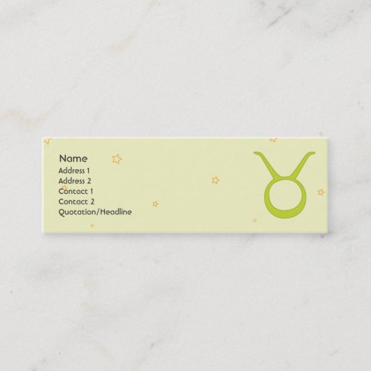 細いトーラス- スキニー名刺 (正面)