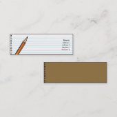 細いノート- スキニー名刺 (正面/裏面)