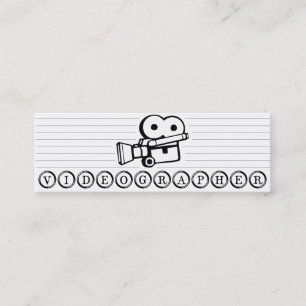 細いビデオグラファーの名刺 スキニー名刺