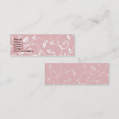 細いピンクの葉- スキニー名刺 (正面/裏面)