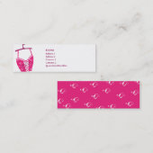 細いピンクのLonglinebra - スキニー名刺 (正面/裏面)