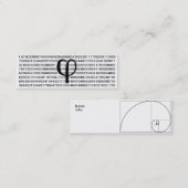 細いファイの金比率のフィボナッチ名刺 スキニー名刺 (正面/裏面)