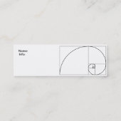 細いファイの金比率のフィボナッチ名刺 スキニー名刺 (裏面)