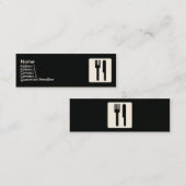 細いフォークおよびナイフ- スキニー名刺 (正面/裏面)