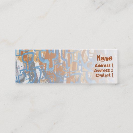 細いフード付のキツネ- スキニー名刺 (正面)