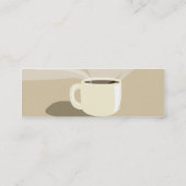 細いブラウンのコーヒーカップ- スキニー名刺 (裏面)