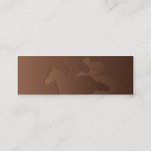 細いブラウンの馬- スキニー名刺 (裏面)