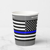 [細いブルーライン]ブルーフラッグ使い捨て 紙コップ (右)