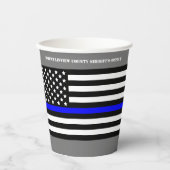 [細いブルーライン]ブルーフラッグ使い捨て 紙コップ (正面)