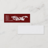 細いプロフィールカードテンプレート-ドラゴン スキニー名刺 (正面/裏面)