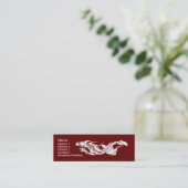 細いプロフィールカードテンプレート-ドラゴン スキニー名刺 (スタンド正面)