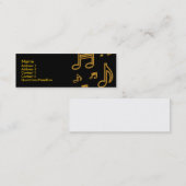 細いプロフィールカードテンプレート-金ゴールドノート スキニー名刺 (正面/裏面)